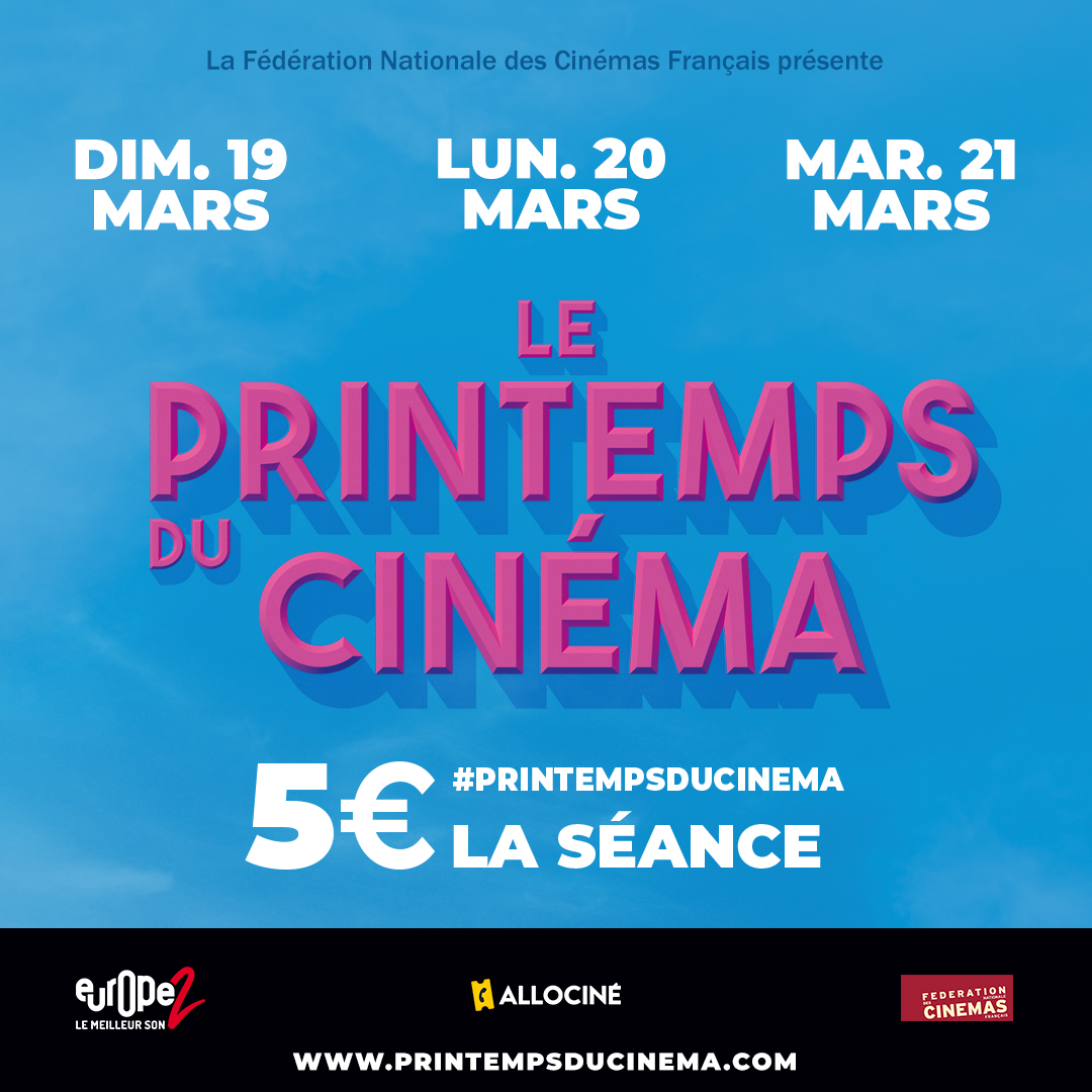 Chouette ! Le Printemps du Cinéma revient du 19 au 21 mars 2023!